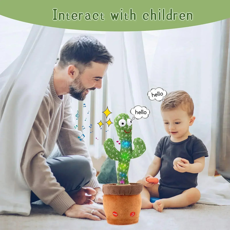 Dancing and Talking Cactus Toy Sunshine Cactus Children's Electronic Plush Toy with 120 Songs Children's Birthday Gifts