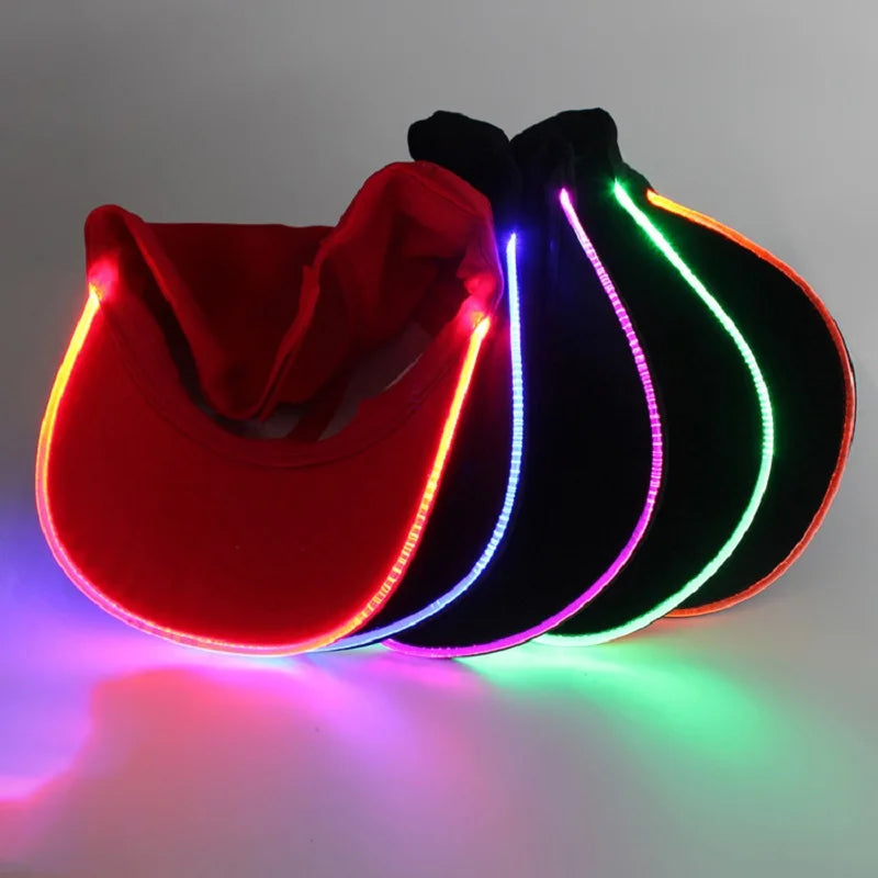 Adjustable Fashion Flashing Baseball Cap Adjustable Led Light Hip-Hop Luminous Hat Kty Bar Party Sporting Night Illumination Cap